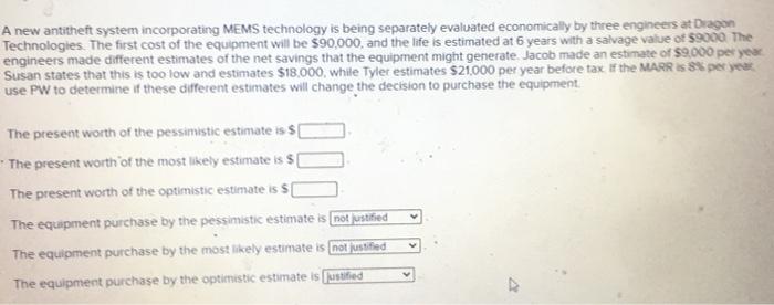 A new antitheft system incorporating MEMS technology is being separately evaluated