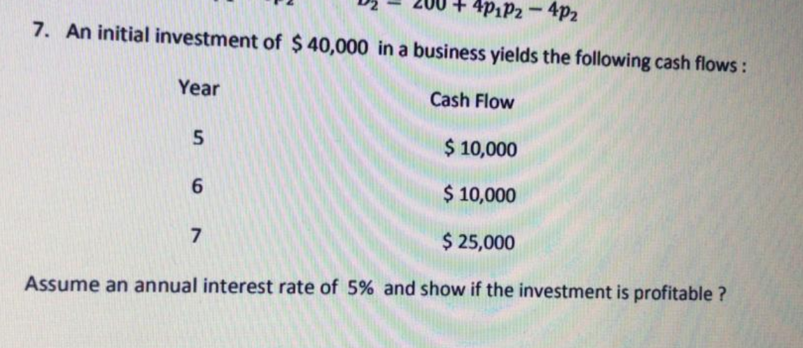 Kindly solve manually without excel. Show detailed working. Thanks! + 4P1P2 -
