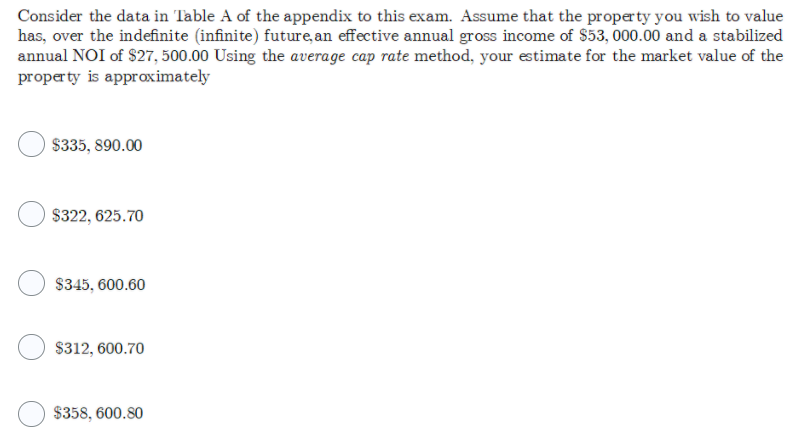  Consider the data in Table A of the appendix to this