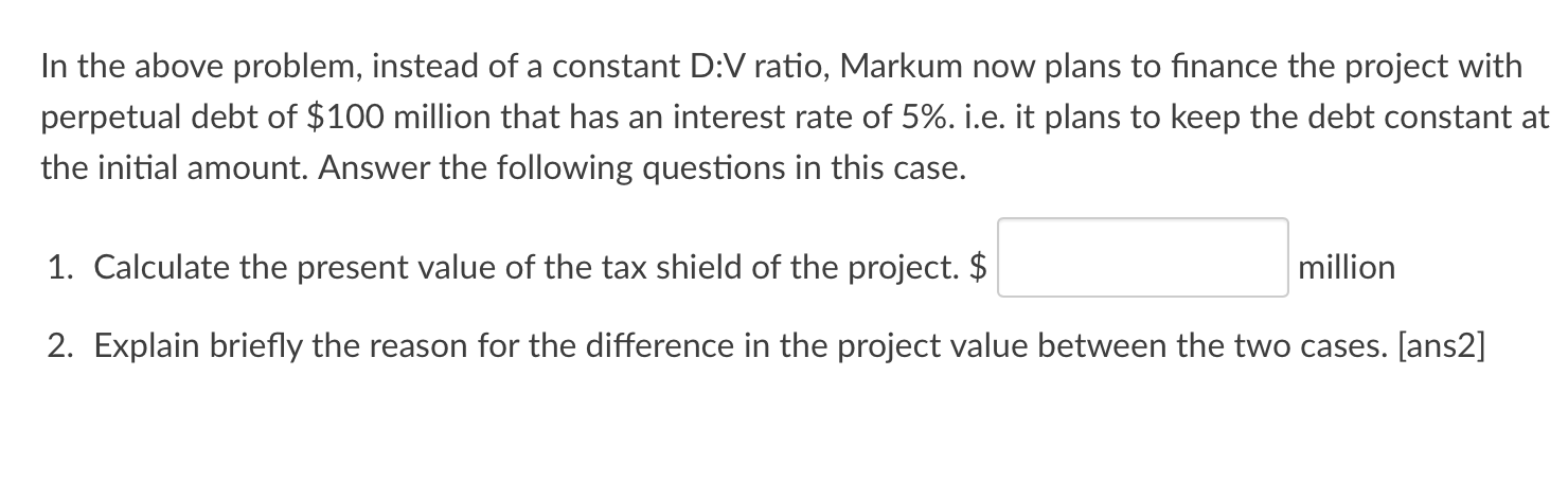 hired to evaluate a new product line for Markum Enterprises. The upfront