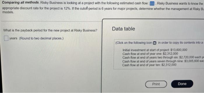 know the payback period, NPV, IRR MIRR and Pi of this project.