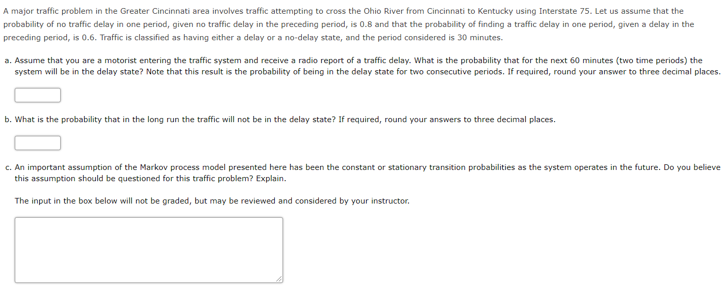 A major traffic problem in the Greater Cincinnati area involves traffic