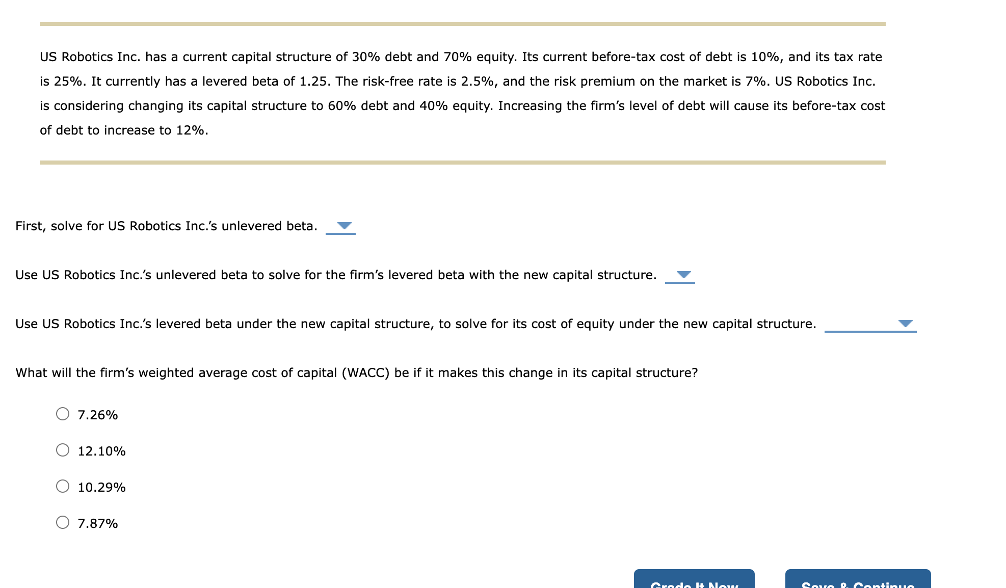 , but management wants to understand Globex Corp.'s market risk without the