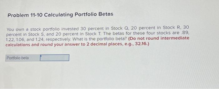 Stocks I and II: The market risk premium is 8 percent and
