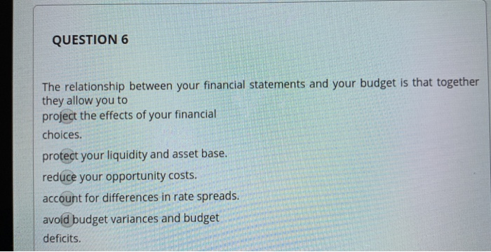 2 Budget variances for incomes and expenses should be analyzed to see