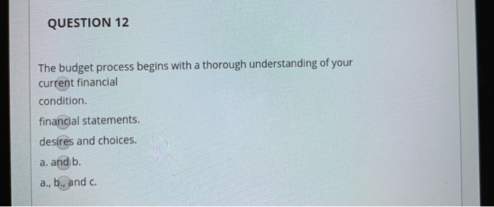 A comprehensive budget includes projections of recurring incomes and expenses. non-recurring expenditures.