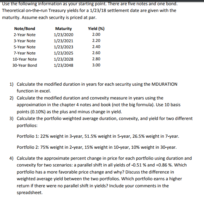 Using Excel. No data given Use the following information as your starting
