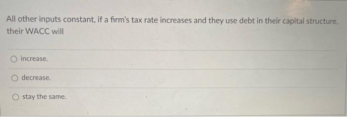 > WACC > rp >ra (1-T) Ors >rp > WACC > ra