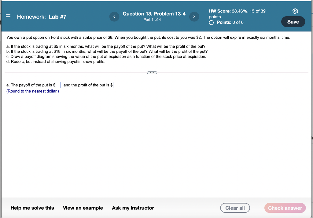  O = Homework: Lab #7 Question 13, Problem 13-4 Part 1