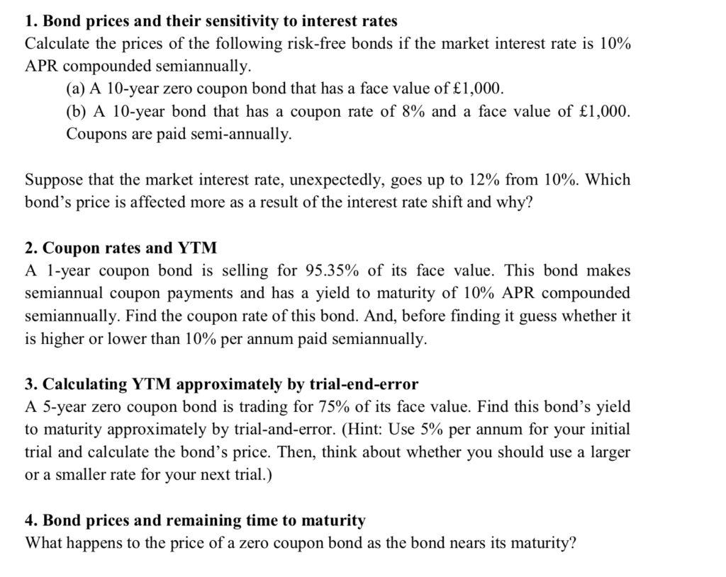 Please explain each question step by step, thanks enough info 1. Bond