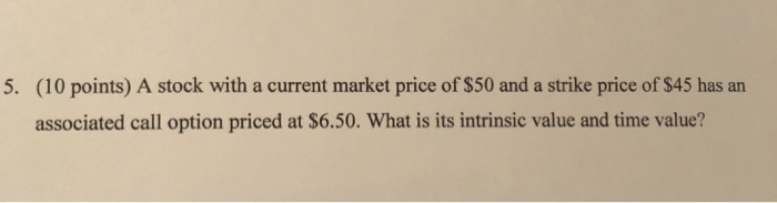 please show all work (10 points) A stock with a current market