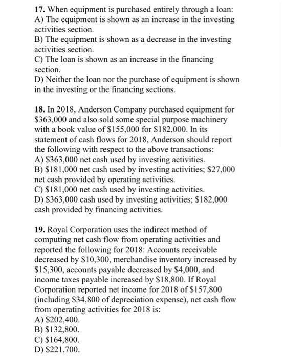 please as soon as possible, i will upvote 17. When equipment is