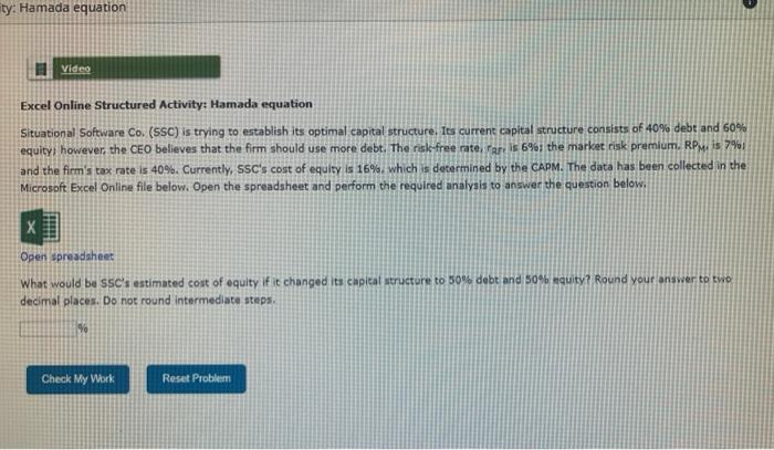  ty: Hamada equation - Video Excel Online Structured Activity: Hamada equation