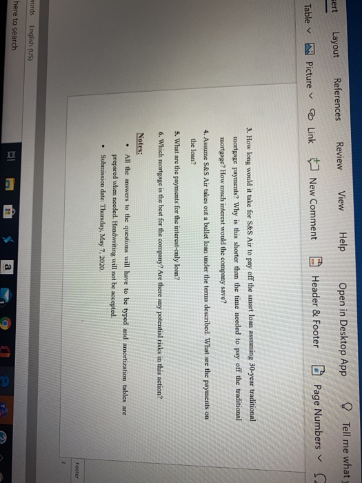 Chris had done on financial planning. Using Chris's analysis, and looking at