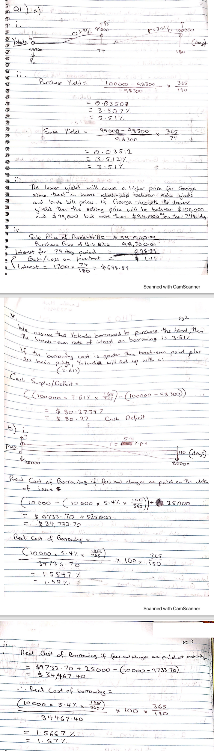  Question 1 marking guide (16 marks) Part a (i) (2 marks)