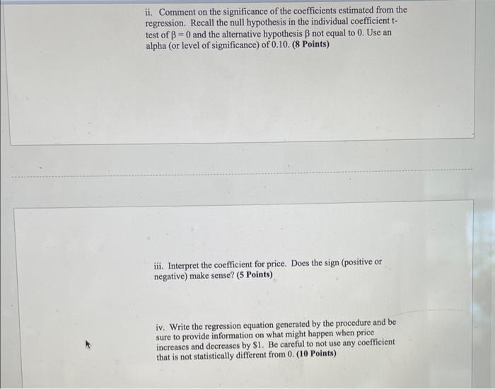 the Homework 2 Excel Data Sheet (Data Tab) Please carry any decimals