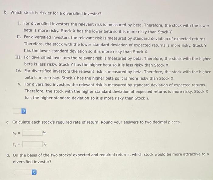 a 10.0% expected return, a beta coefficient of 0.9, and a 35%