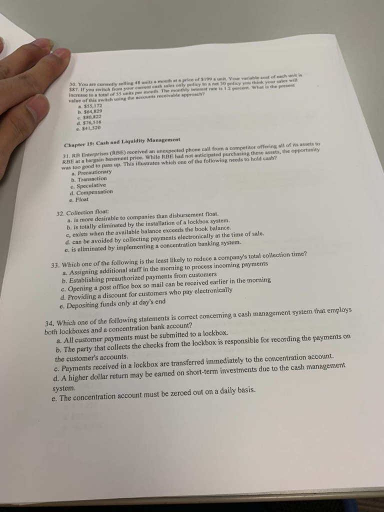 inventory b, the inventory t the time it is needed in e