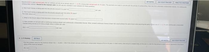 total value for the revenue stream - $10,000 his stream accrues continuously