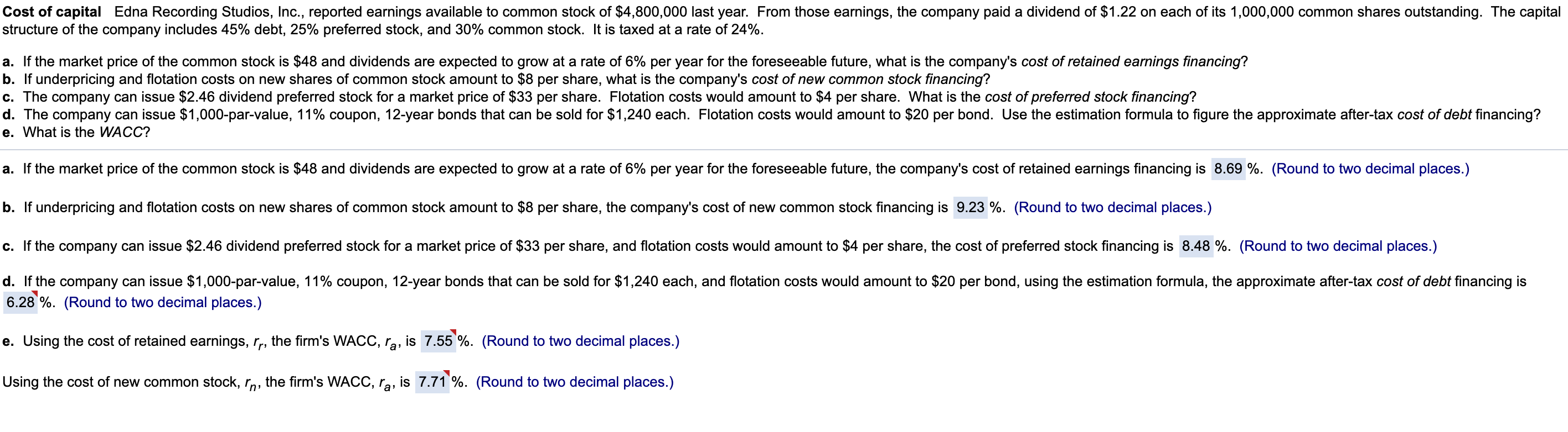 Only need parts D and E, step by step would be greatly