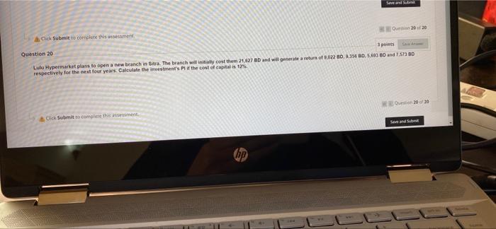  SS Click Submit to complete this met Our 20 20 Question