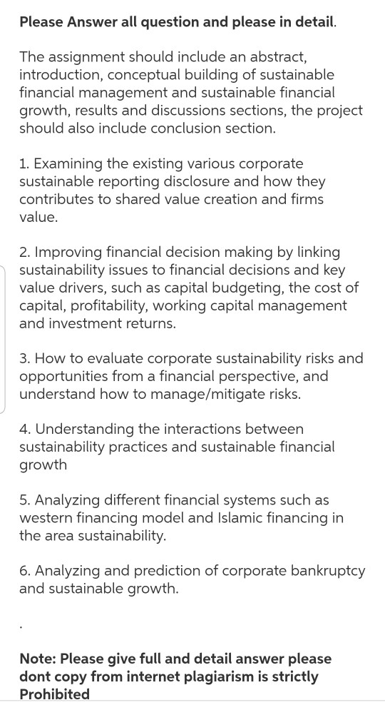  please give unique answer with full detail Please Answer all question