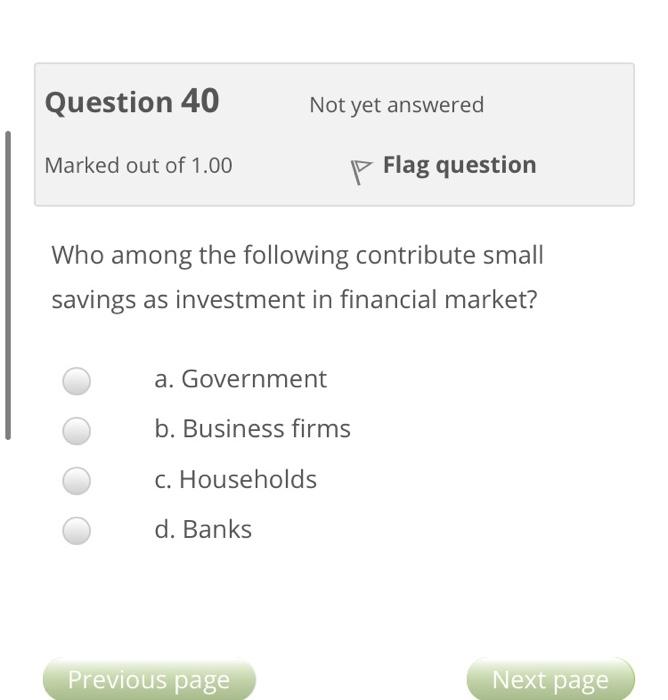 answered Marked out of 1.00 P Flag question The instrument which will