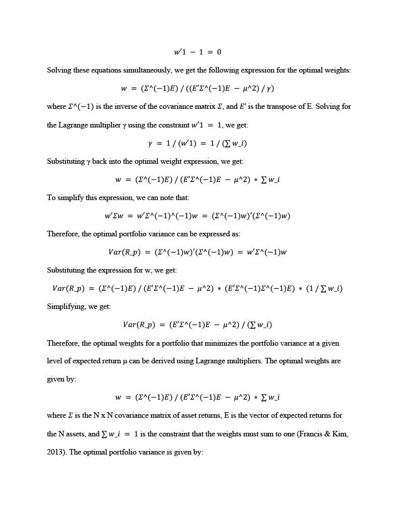 n securities in a portfolio. Please label everything so that I can