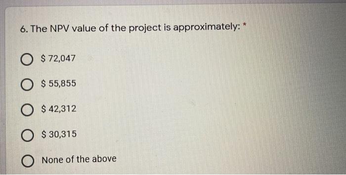 four years. The proposed project has the following features: Initial cost of
