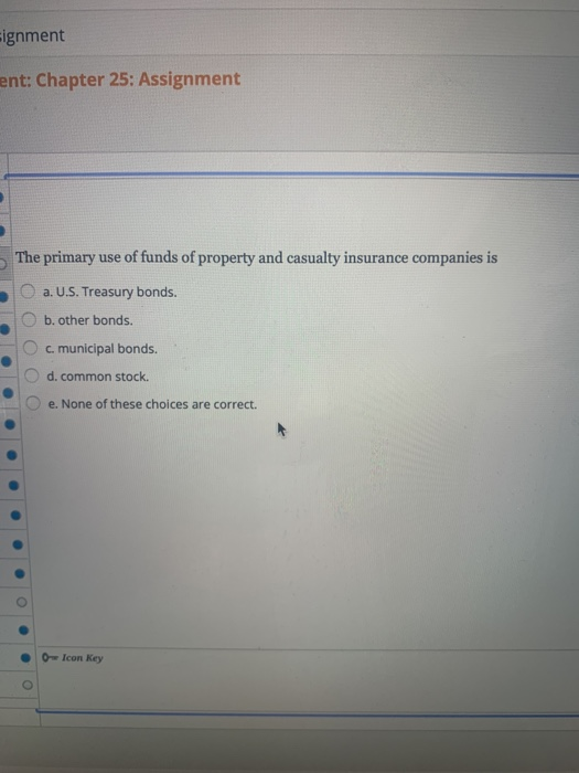  Eignment ent: Chapter 25: Assignment The primary use of funds of