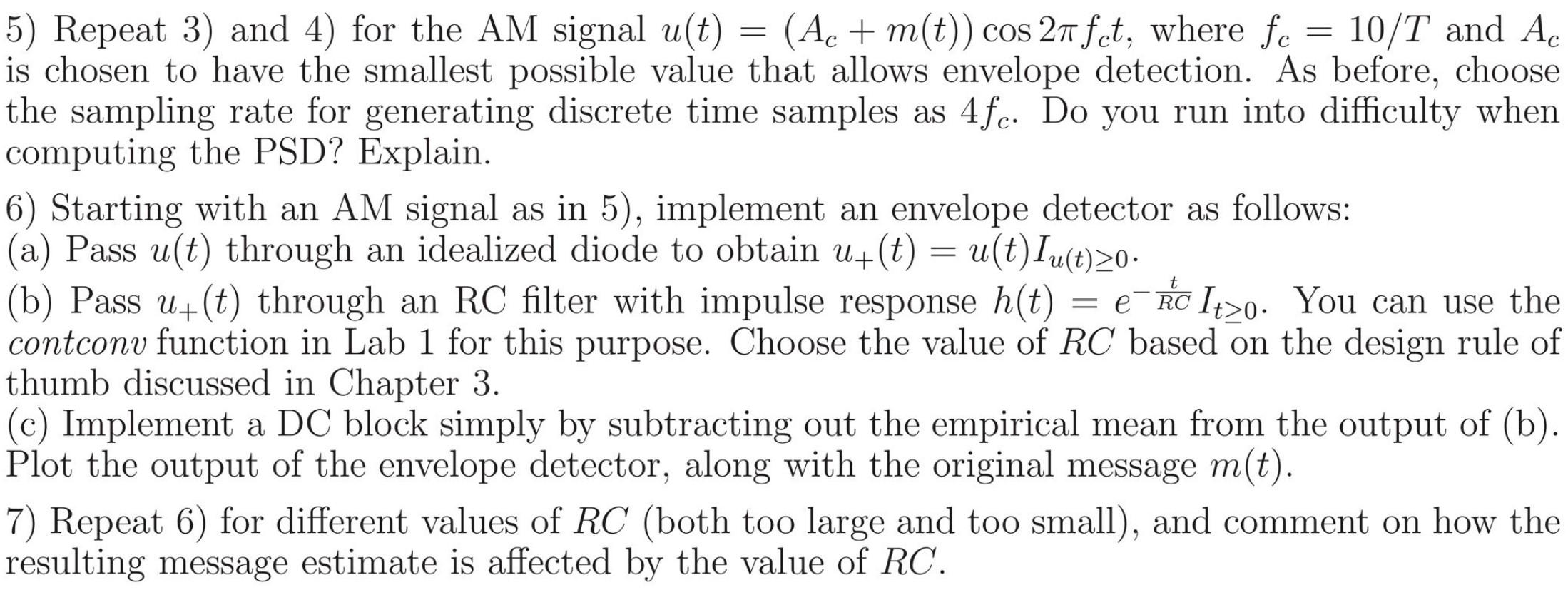 I need 6 & 7, 5 and the code to generate m(t)