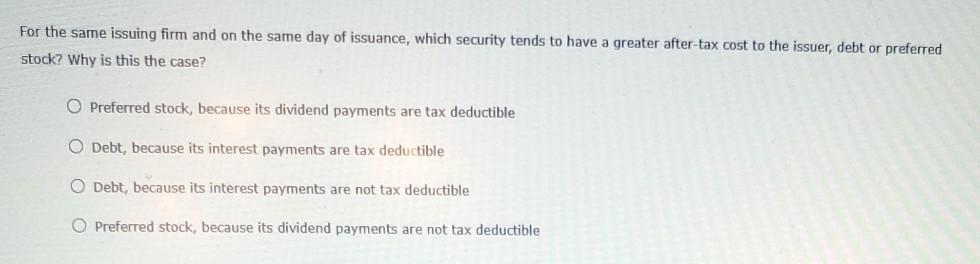 some characteristics that are typical of debt and others that are typical