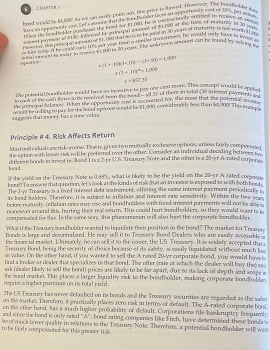 of the principles of finance, why some people choose to invest in