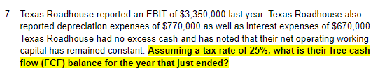 NOTE: Please include all steps towards calculating final solution! 7. Texas