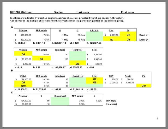  Please help me. Each answer choice can be for one of