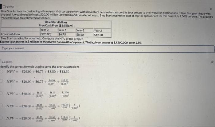 which is the right formula to use to solve the problem? Blue