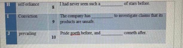 below. (5 marks) ---15 Word Bank Sentences A Ignorant within 48 1
