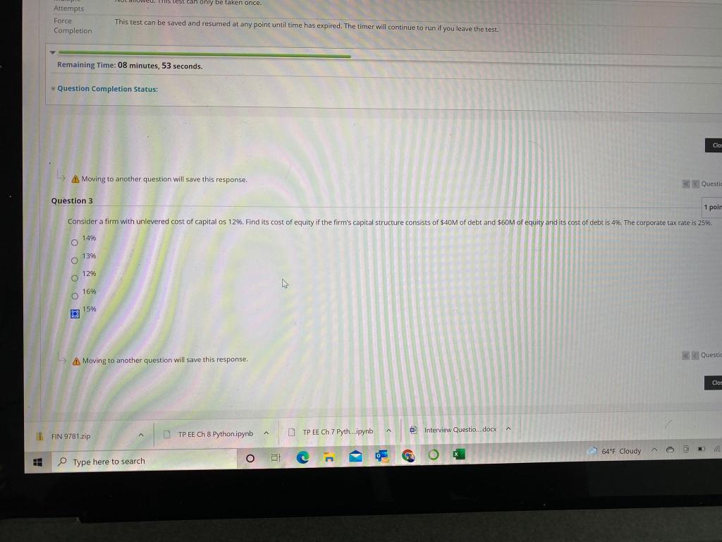 awes test can only be taken once. Attempts Force Completion This