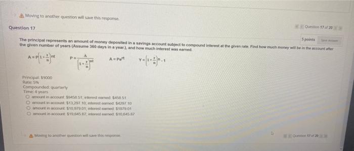 Help Pls Moving to another question will save this response Question 1720