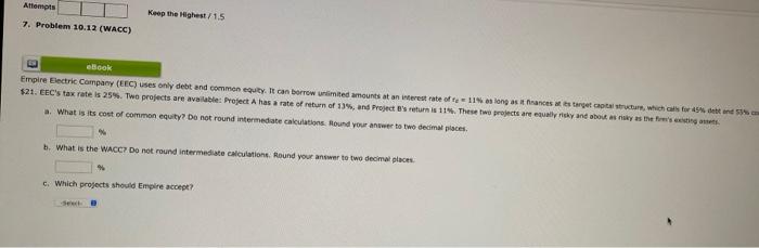  for C the options are either project a or project b