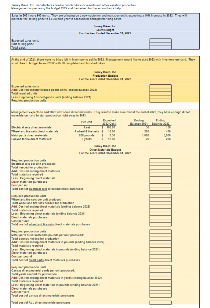 to fill in the excel files with the information in the bike