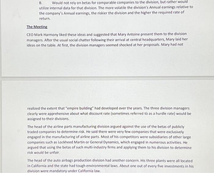 excel calculations. Please provide answers to the critical thinking questions in paragraph