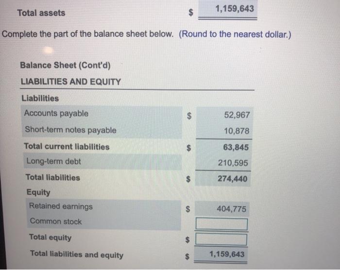 sheet and a common-sized balance sheet from the information in the popup