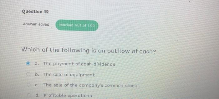 Morketoble securities d. Long term government bonds Shareholders' equity is equal to