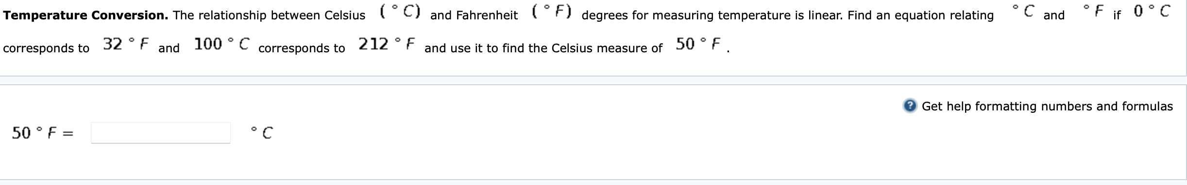 Temperature Conversion. The relationship between Celsius ( C) and Fahrenheit (F)