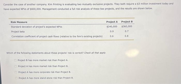 risk Understanding risks that affect projects and the impact of risk consideration