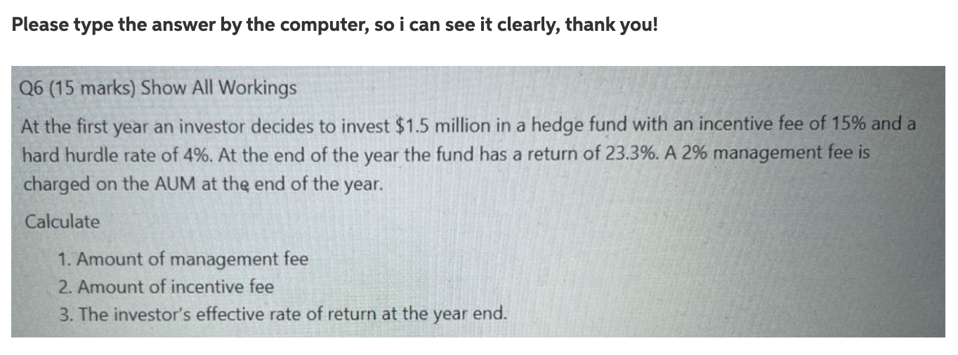  Please type the answer by the computer, so i can see