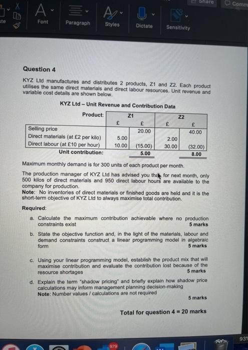 this is the question, please answer parts b and c this is