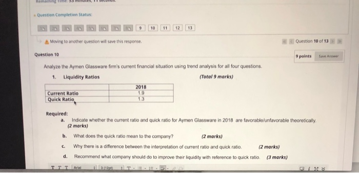  Remaining time: 35 minutes, 11 SLUHUS Question Completion Status: Moving to