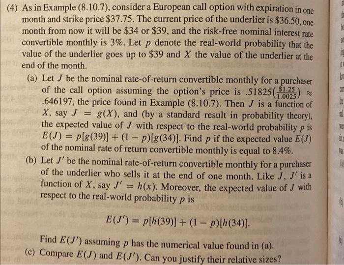  Please justify your work if possible. thanks! $ (4) As in